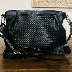 B.Makowsky Woven Crossbody Bag